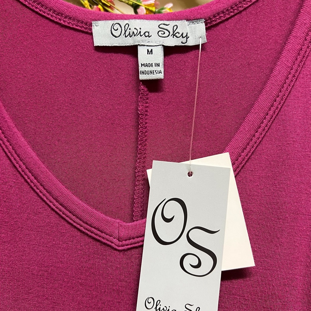 New with Tags Olivia Sky Sleeveless Relaxed Tunic Tank Top Dress - Picture 2 of 14